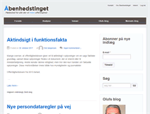 Tablet Screenshot of aabenhedstinget.dk